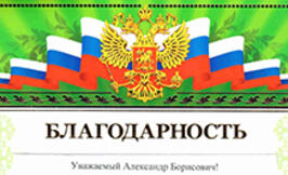 Благодарность Коберскому Александру Борисовичу